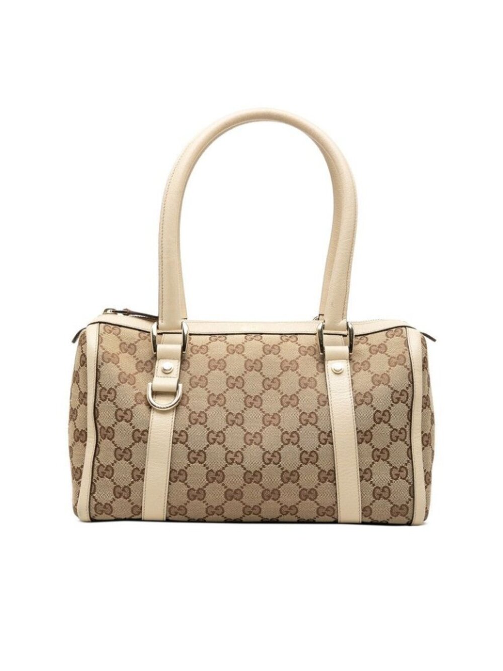 Gucci GG Canvas Mini Boston Bag Beige